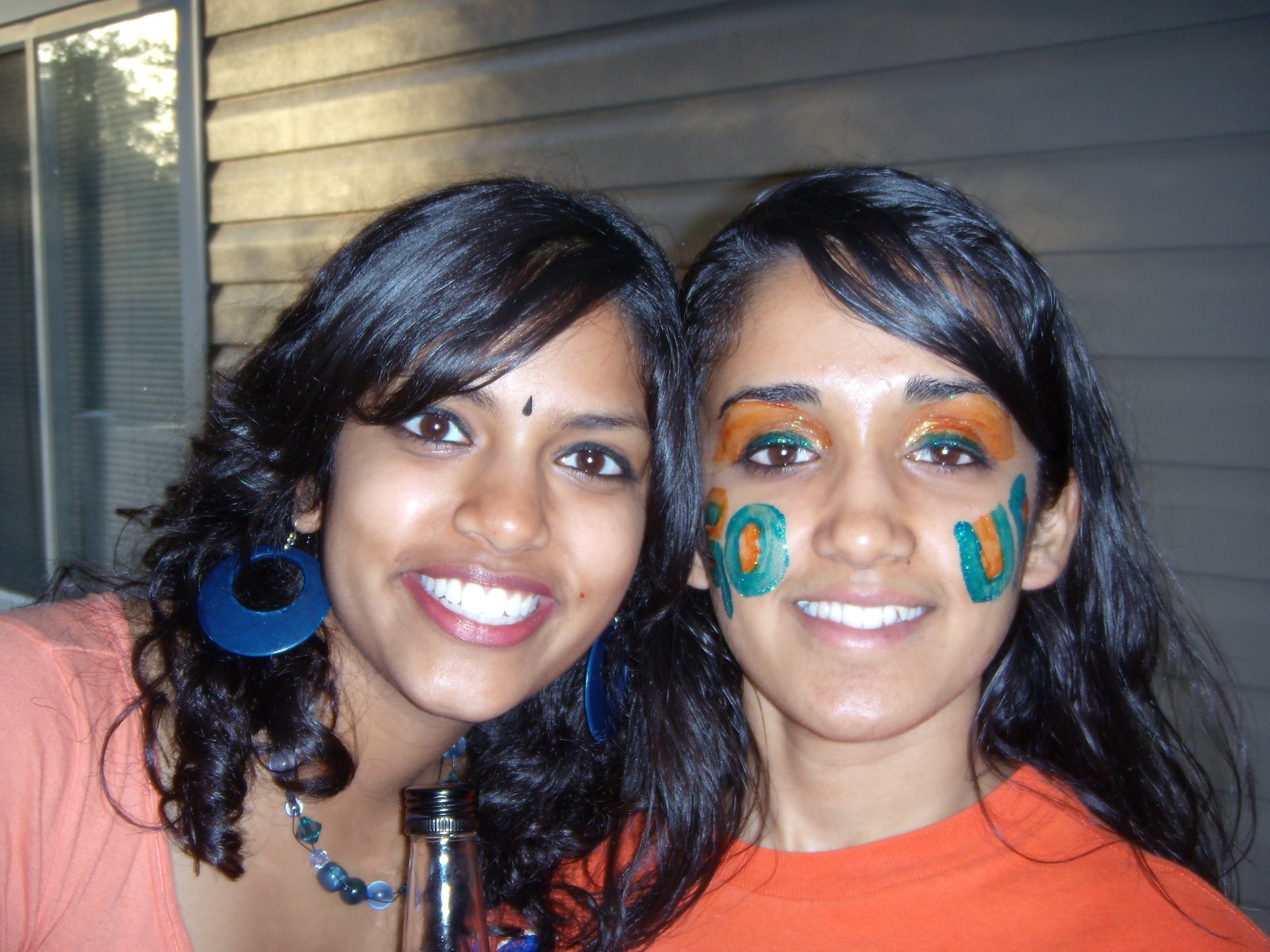 With Juhi just before the 2007 national basketball championship game at UF. 