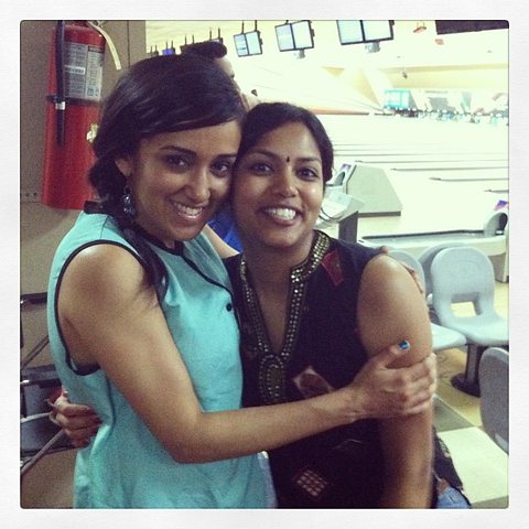 Bowling with my roommate, Juhi Desai