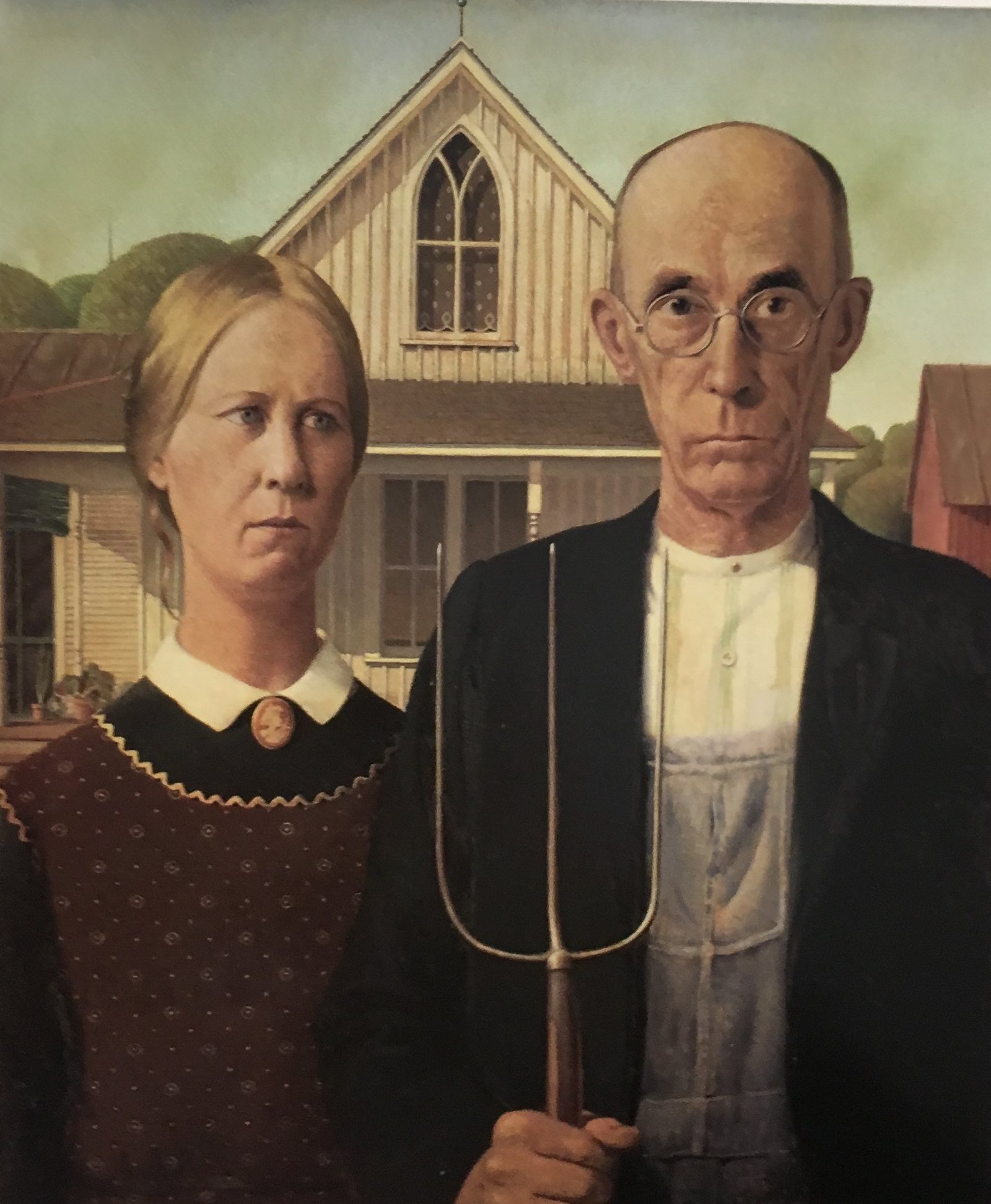 Grant Wood's American Gothic at the Chicago Art Institute