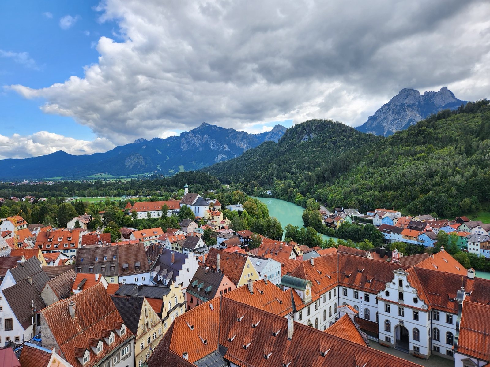 bavaria - view of fussen germany mountainside