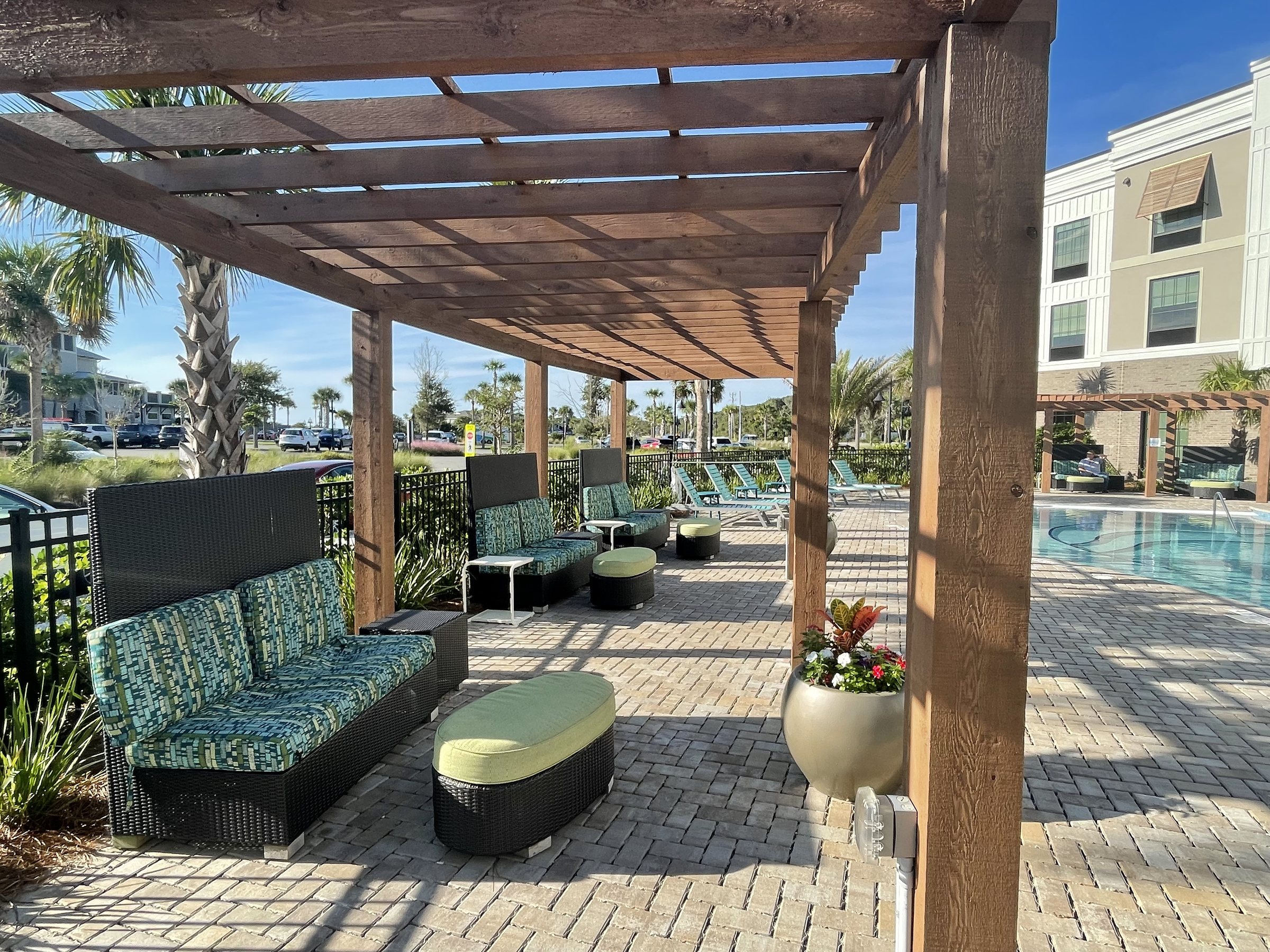 Poolside at the Home2Suites in Jekyll Island – perfect for families